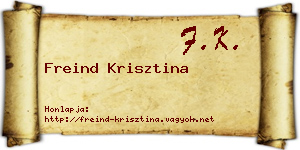 Freind Krisztina névjegykártya